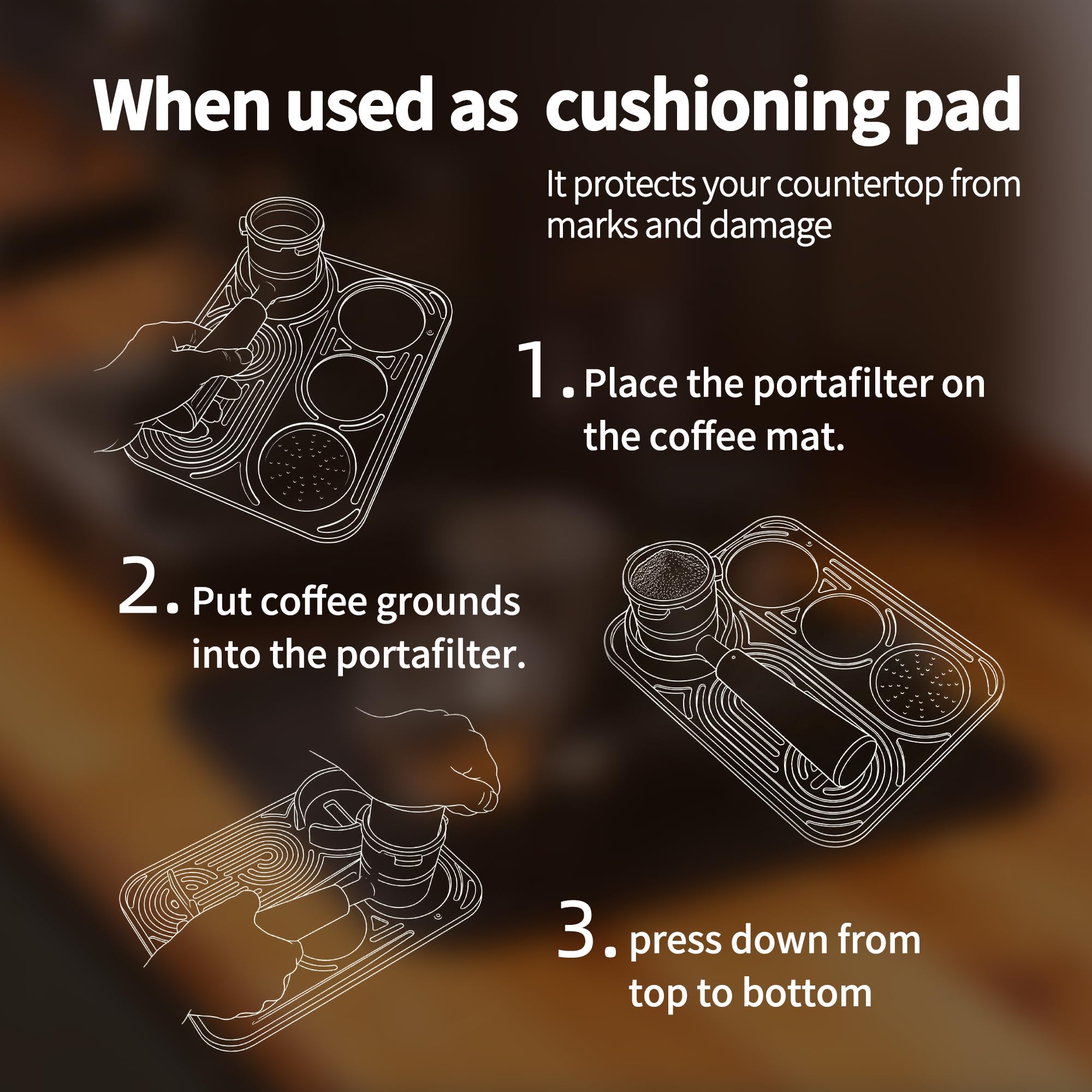 LJOWJVA mat provides countertop protection from drips and spills in busy mornings.