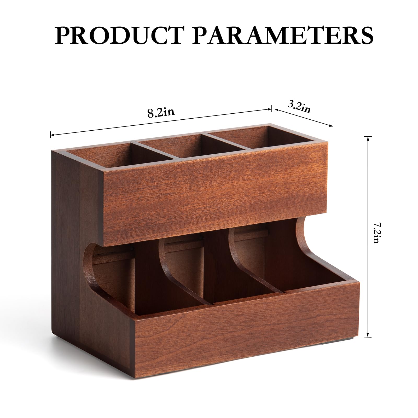 LKEUYUI walnut grain dispenser complements any espresso machine.
