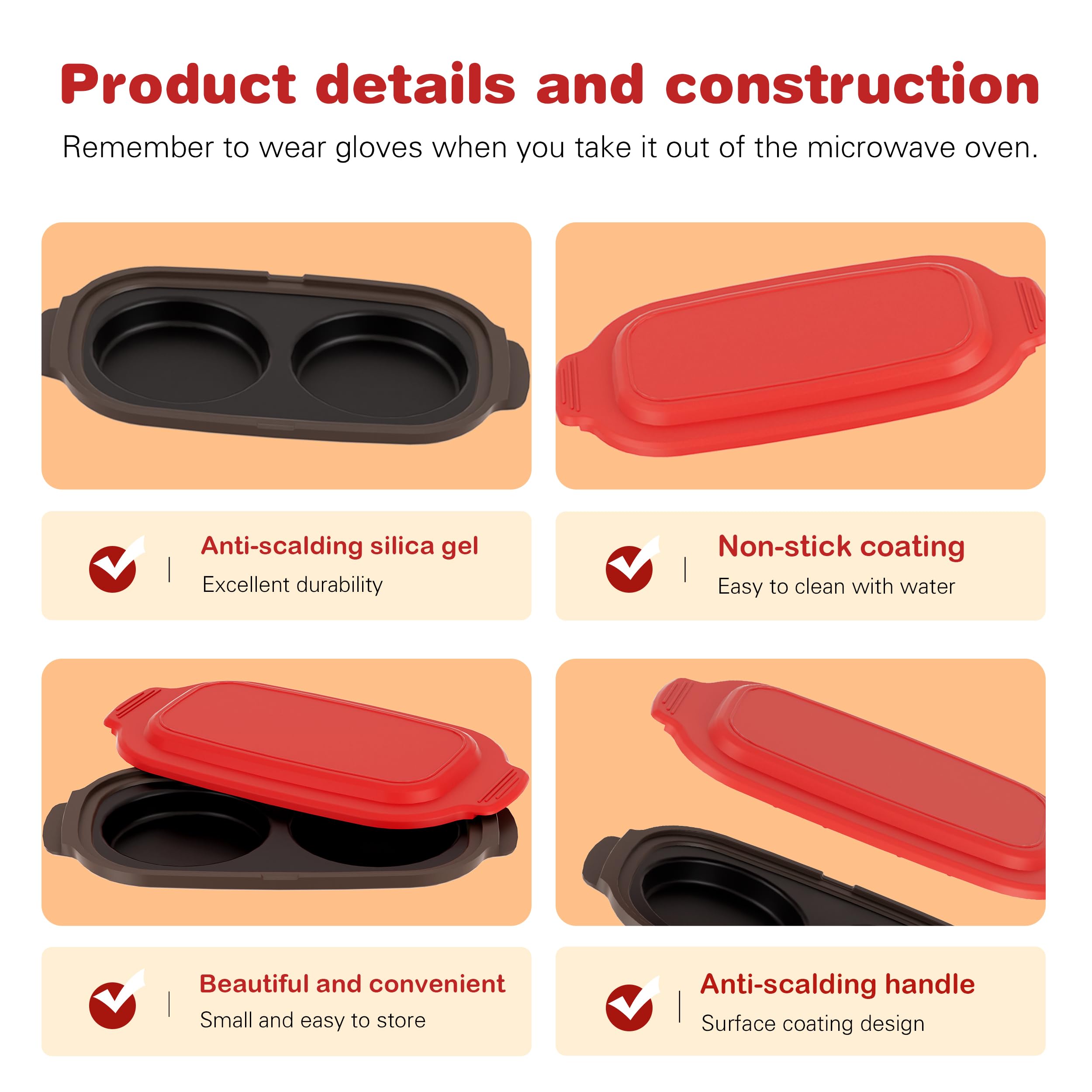 Lkicwah cooker with non-stick coating allows easy food release and cleanup.