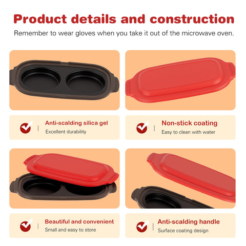 Lkicwah cooker with non-stick coating allows easy food release and cleanup.