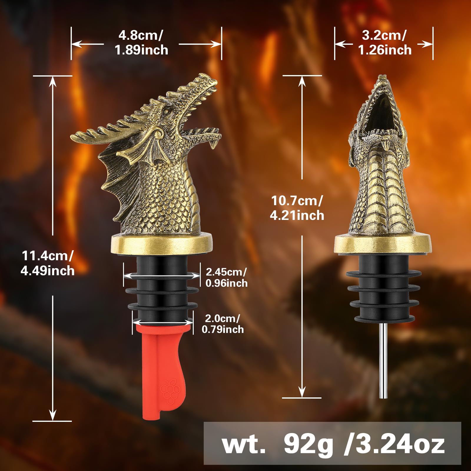 Gift-ready packaging display featuring the LKKCHER dragon pourer set.
