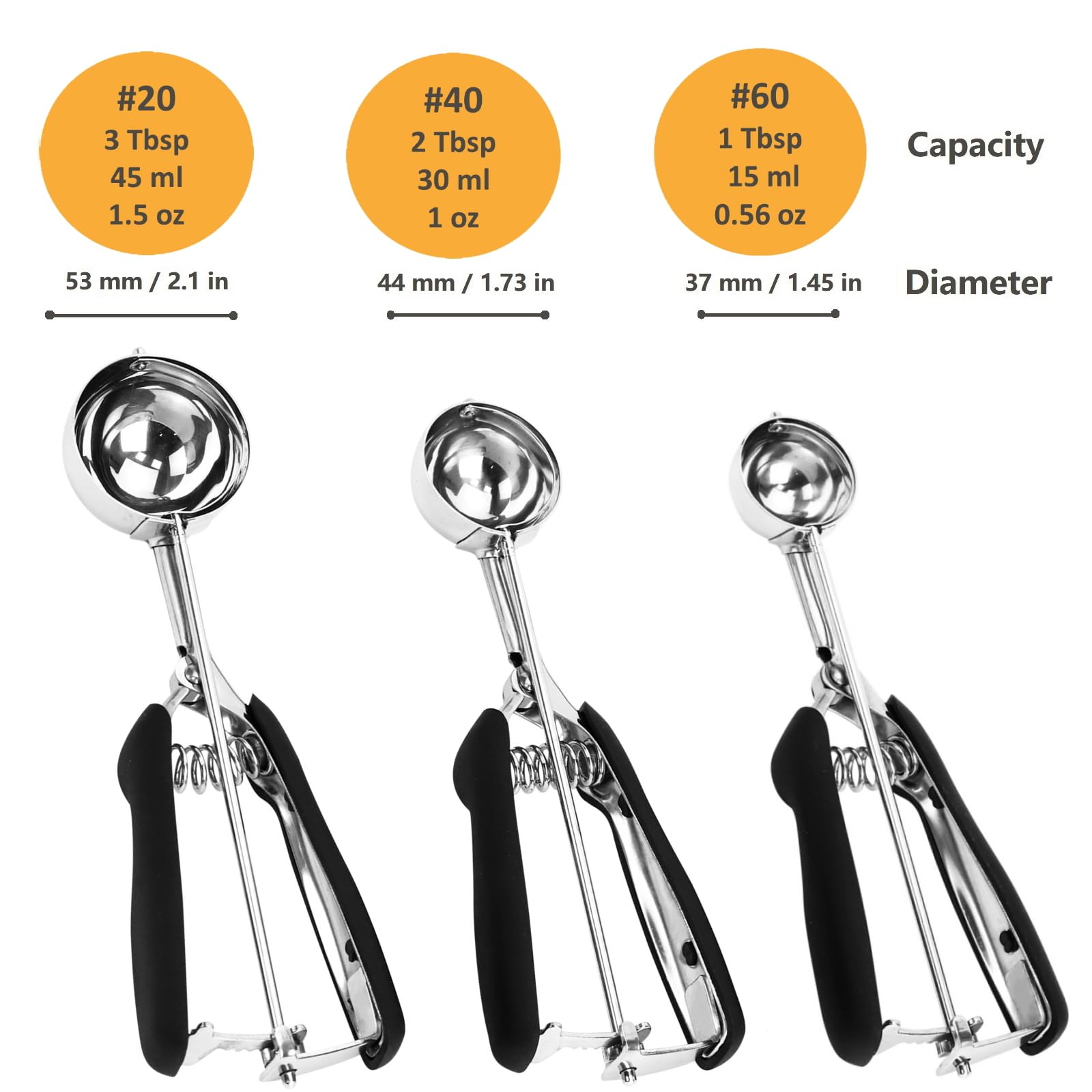 LLESCA cookie scoop medium for even dough portions and quick baking.