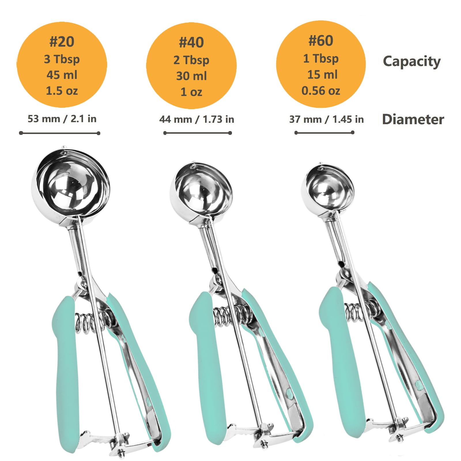 LLESCA medium cookie scoop (#40) for standard cookies.