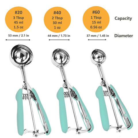 LLESCA medium cookie scoop (#40) for standard cookies.
