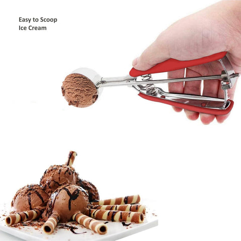 LLESCA cookie scoop small medium large sizes; versatile tool for cookies and ice cream.
