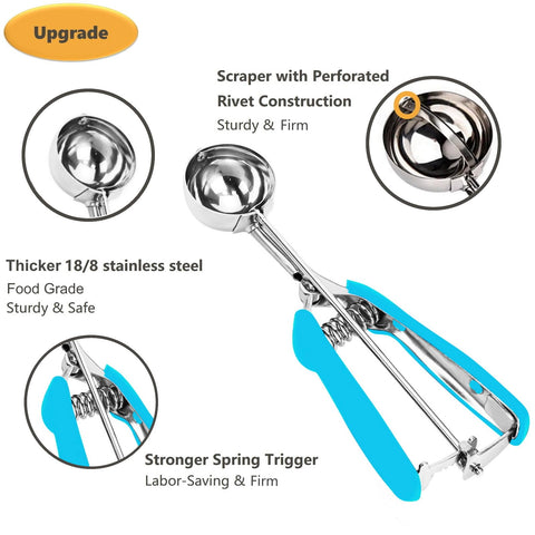 LLESCA trigger-release blue scoop speeds serving with comfortable grip