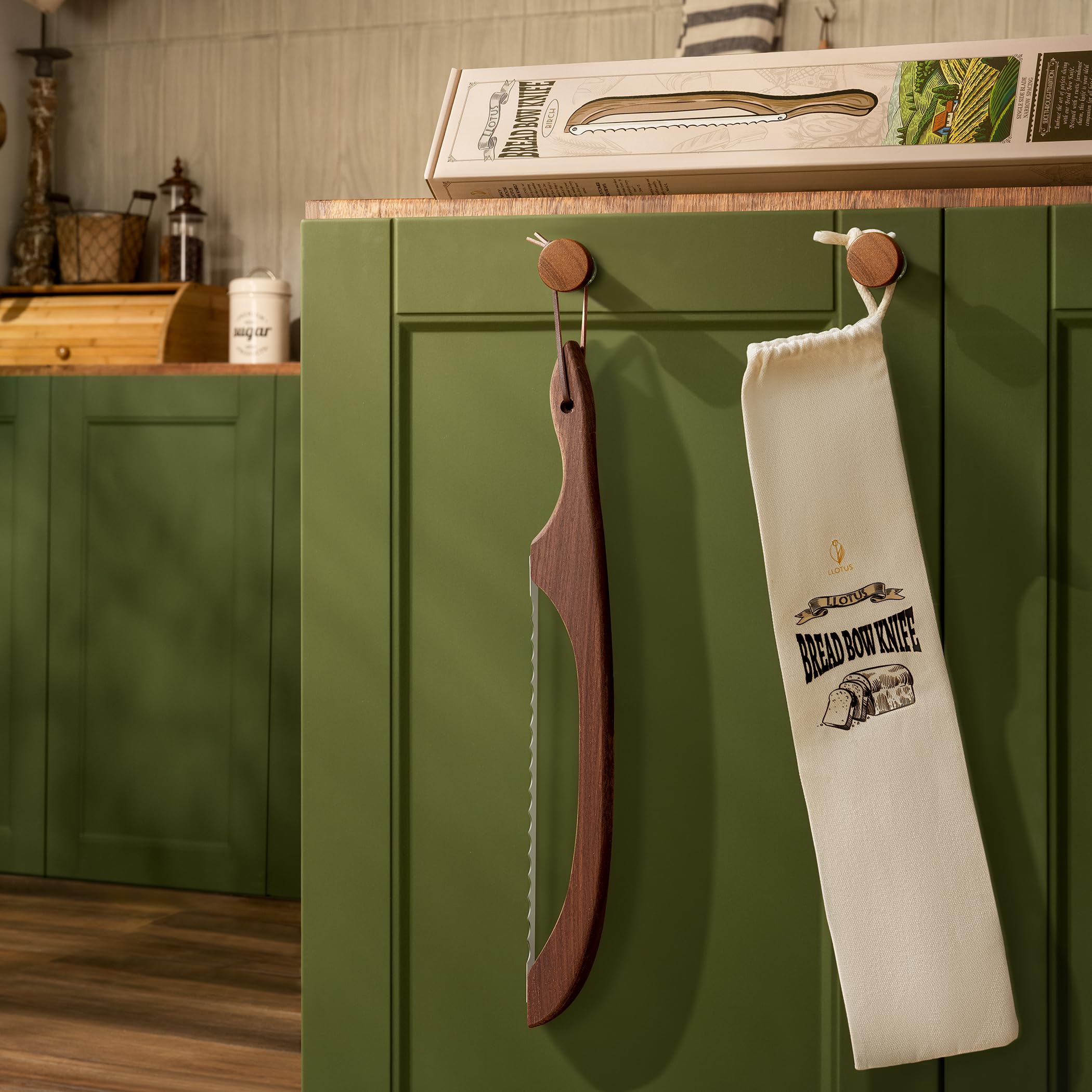 LLOTUS crumb brush and storage bag included for easy kitchen organization
