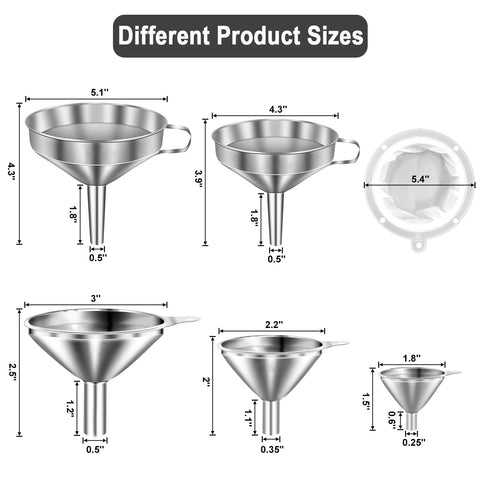 Lmoszuak funnel with ergonomic non-slip handle for steady pouring.