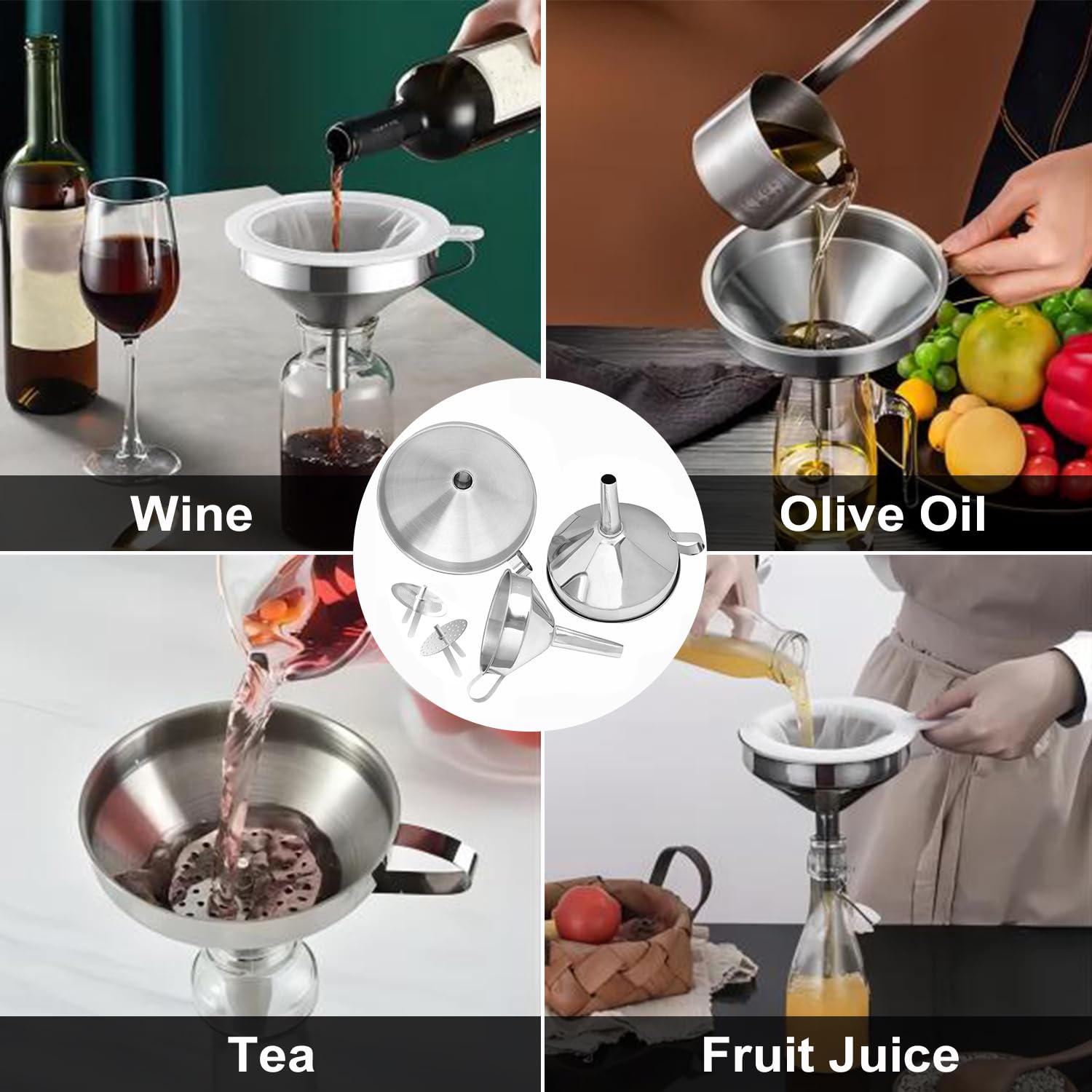 Includes two removable strainers for precise filtering and clog prevention.