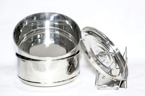 LNM Steamer Pans are easy to remove with handles for quick transitions.