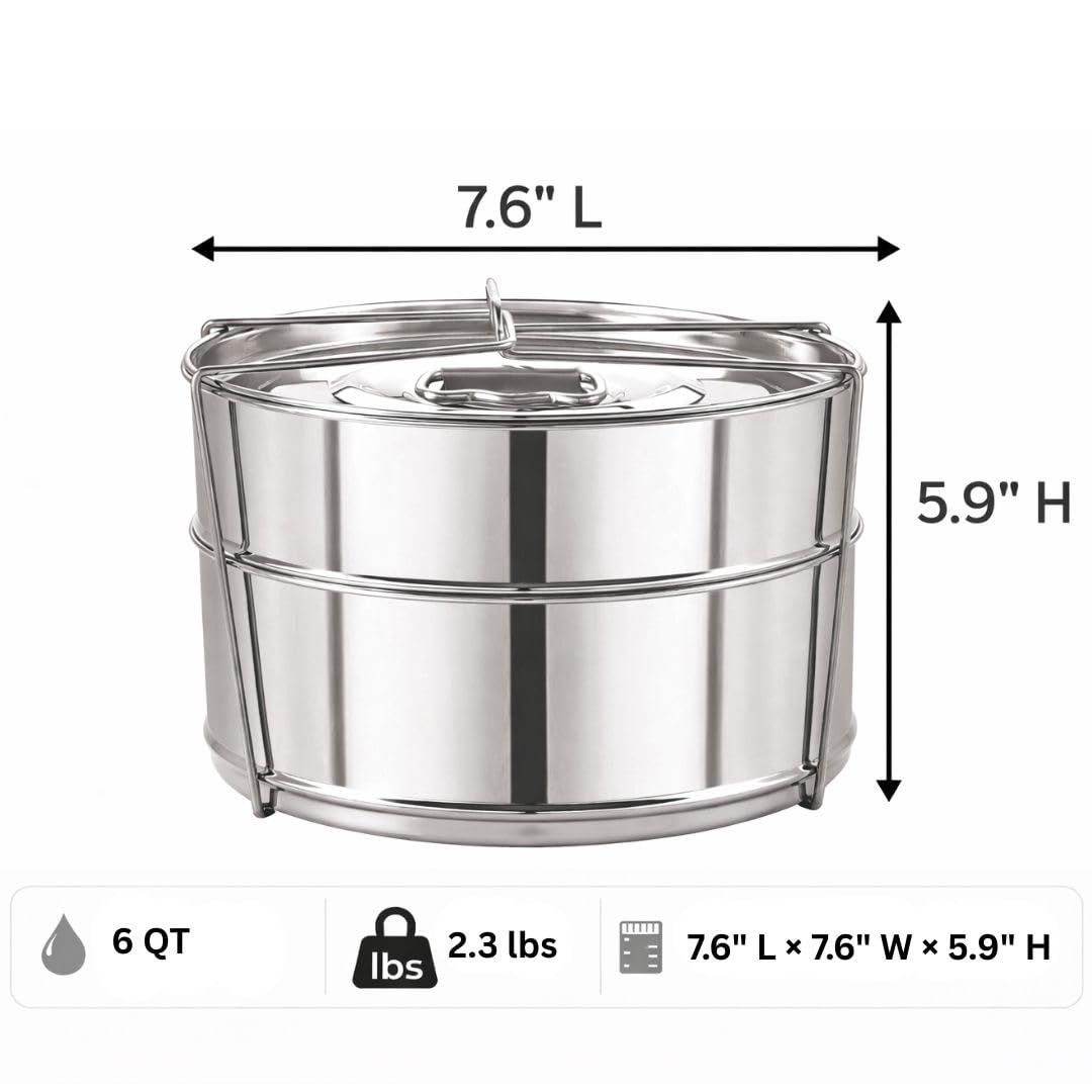 LNM Steamer Pans use food-grade stainless steel for durable meal prep.