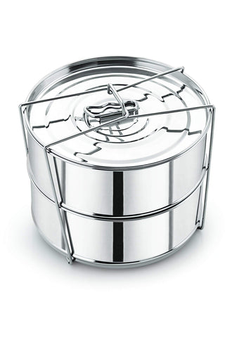 LNM Steamer Pans inside Instant Pot deliver even steaming for vegetables.