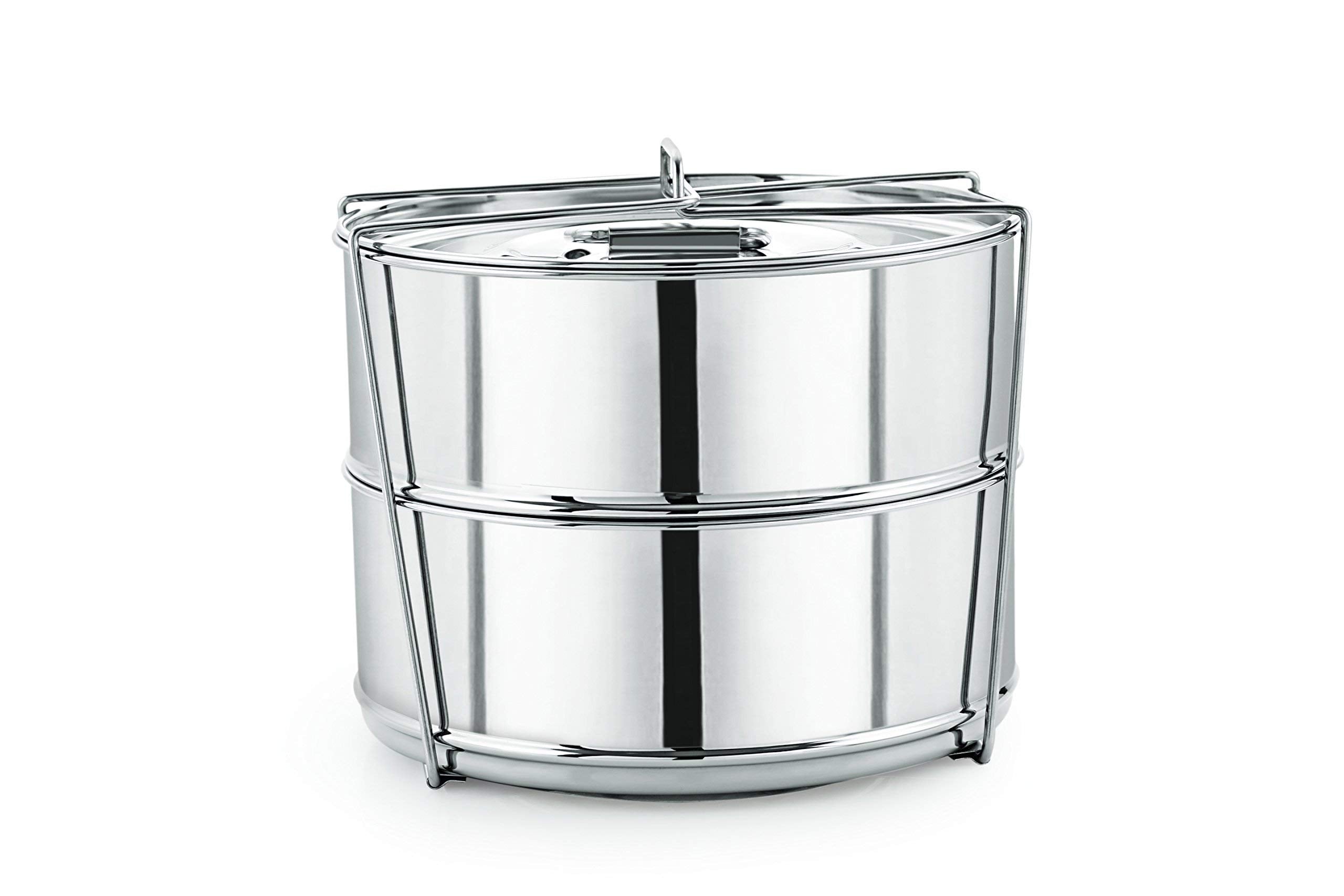 LNM Steamer Pans stainless-steel construction preserves flavor during steaming.