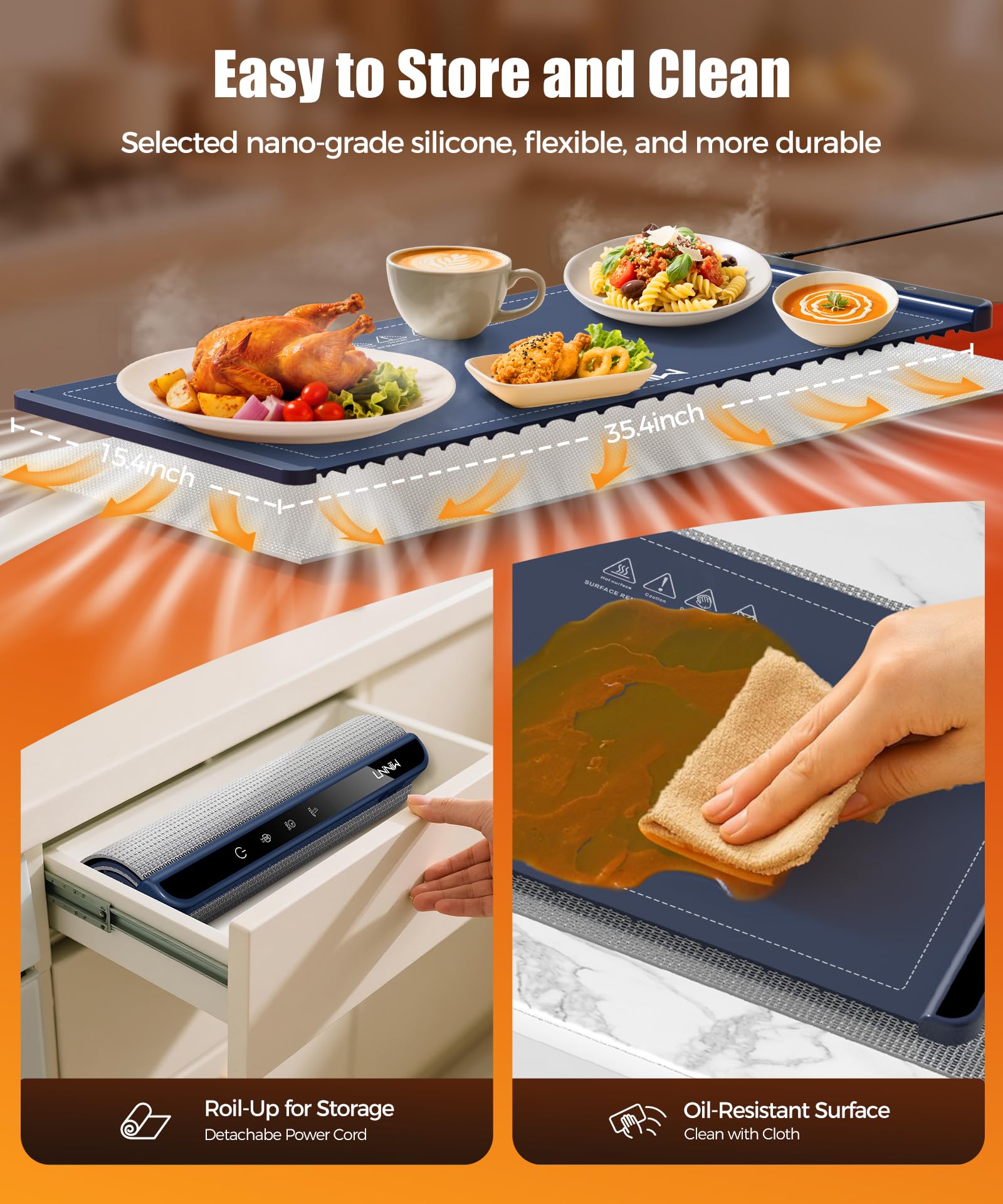 LNNIW compatible with glassware, ceramic, and stainless steel tableware