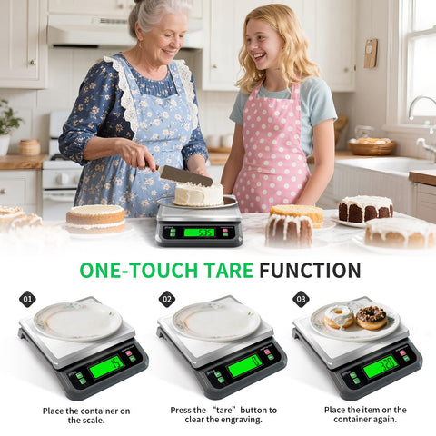 LNXDMWMS bright green backlit LCD makes readings easy in any kitchen
