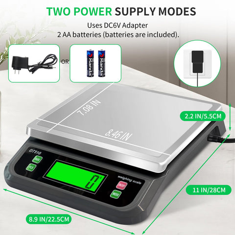 LNXDMWMS digital kitchen scale shows six units for versatile ingredient conversion
