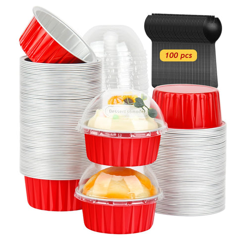 LNYZQUS 5oz cupcake cups with lids for easy portioning at parties