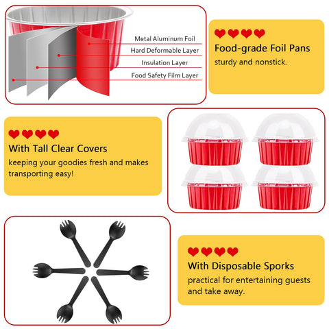 Disposable muffin tins 5oz ideal for cupcakes and mini pies