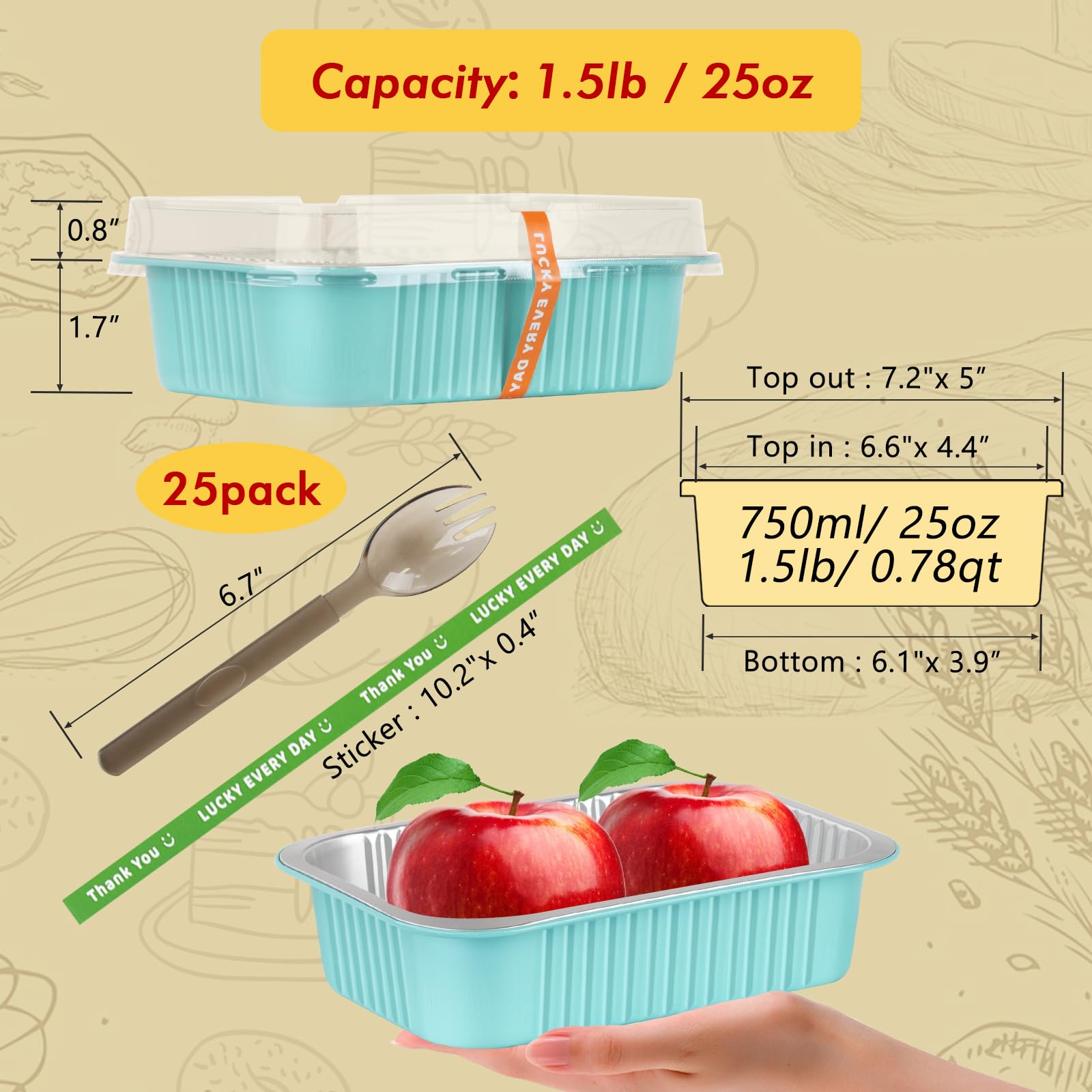 LNYZQUS heavy-duty foil pans with lids ensure sturdy, reusable takeout containers.