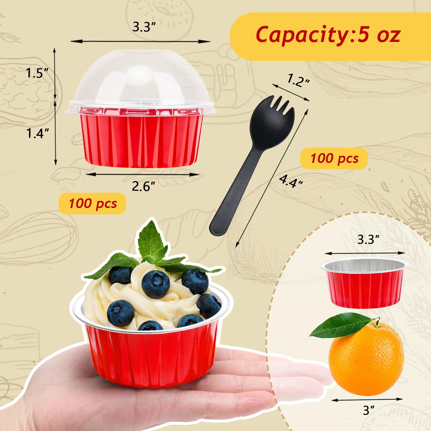 Mini aluminum foil baking tins for fast, even baking