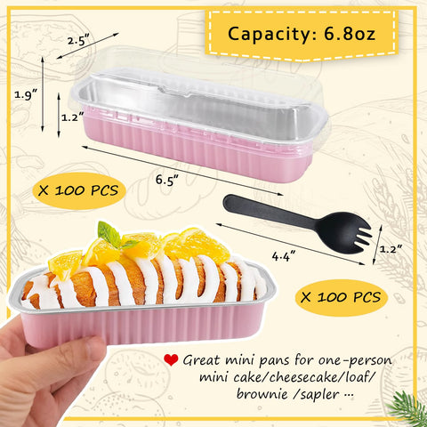 LNYZQUS mini loaf pans made from thick foil for even baking.