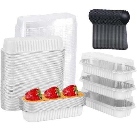 LNYZQUS mini loaf pans with lids in bulk, ideal for party bakeries.