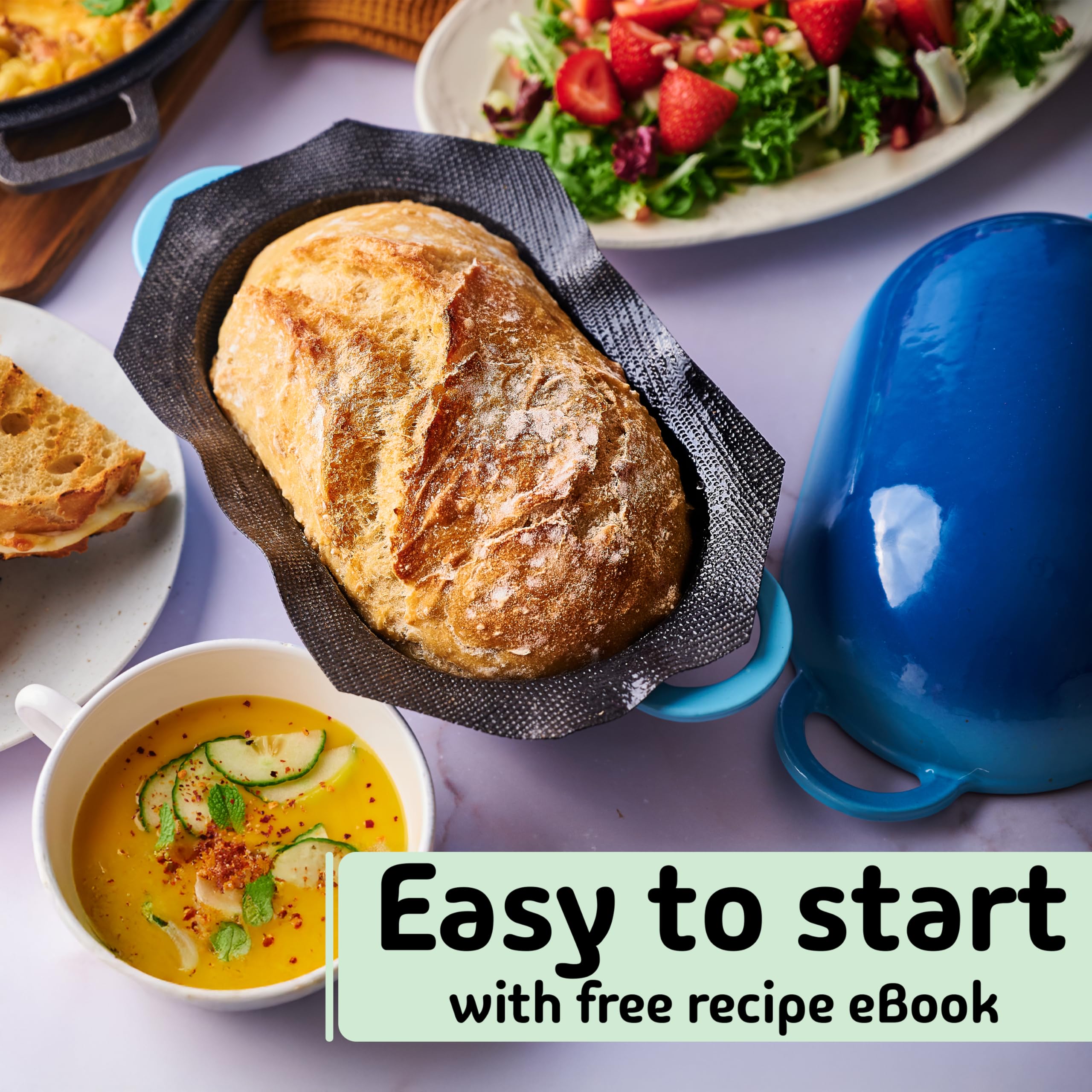 Clean-up friendly design speeds post-bake kitchen cleanup with LoafNest.