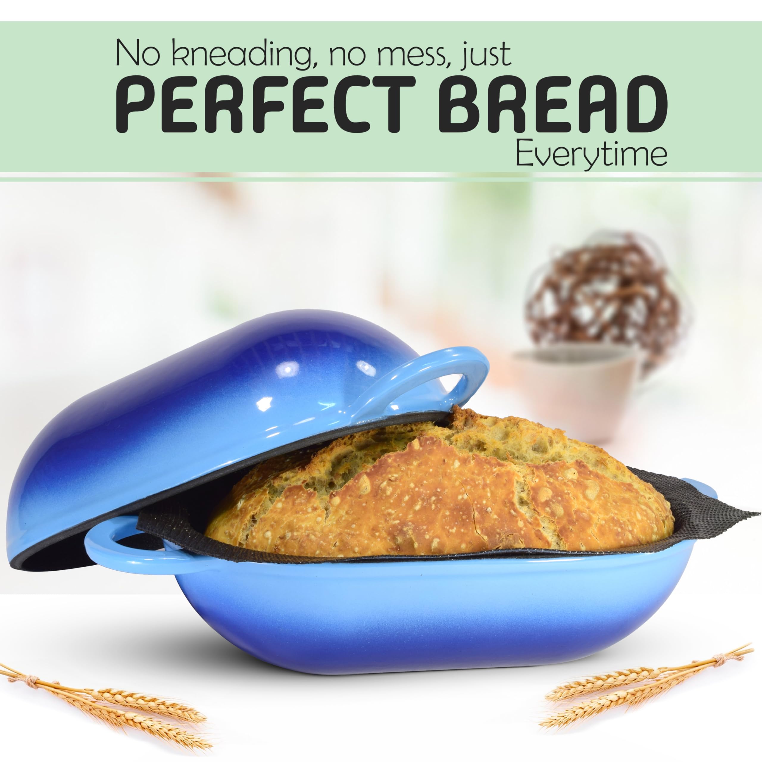 LoafNest no-knead dough resting area simplifies pre-bake prep.