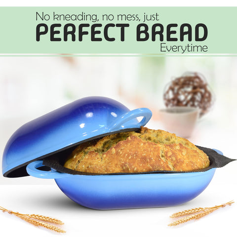LoafNest no-knead dough resting area simplifies pre-bake prep.