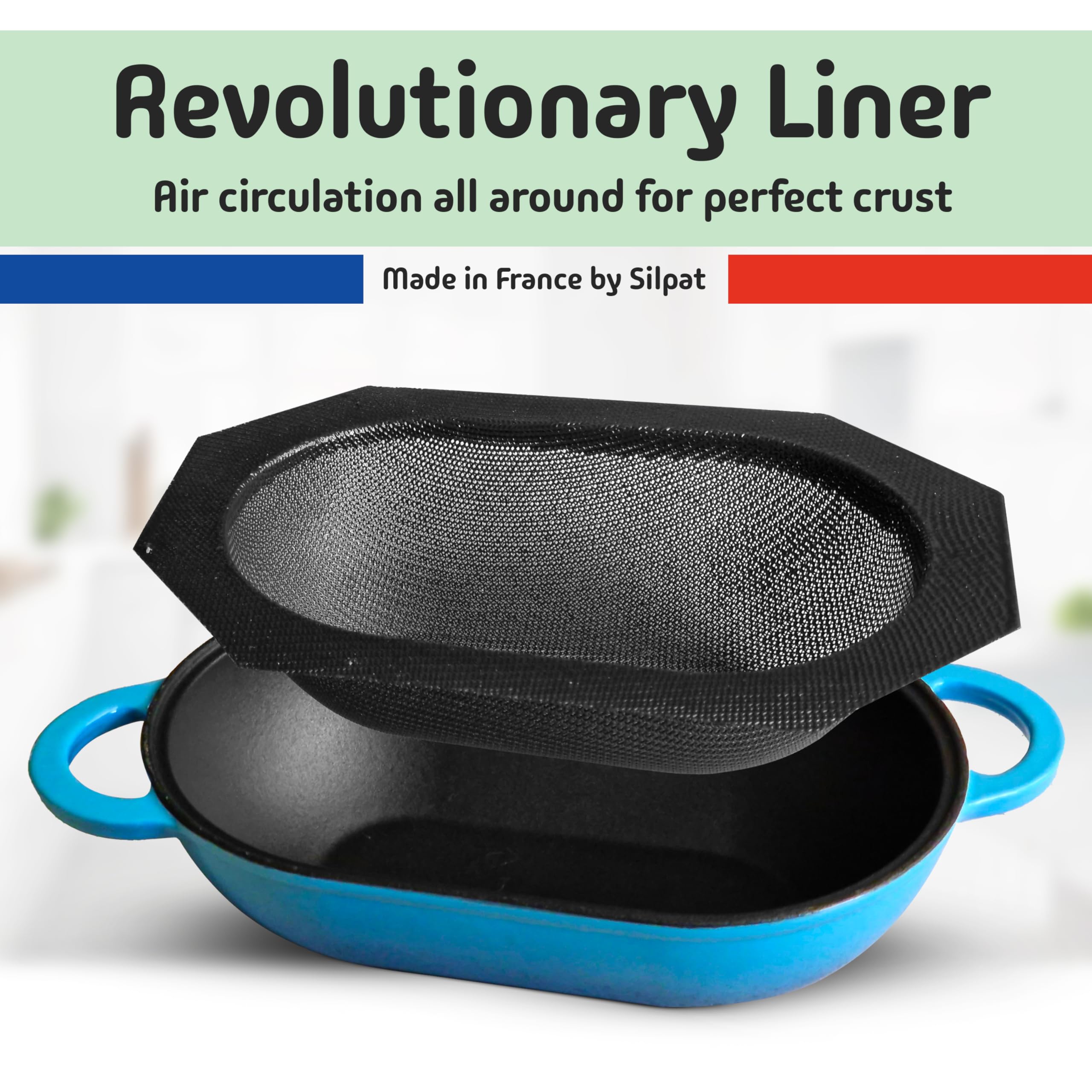 LoafNest perforated silicone liner for easy release and minimal cleanup.