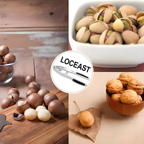 Loceast 3pc nut crackers set ideal for everyday kitchen cracking
