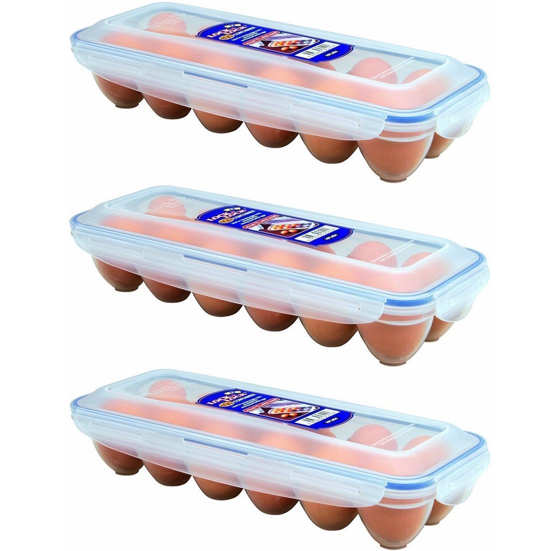 LOCK eggs dispenser front view showing 12 slots for quick access