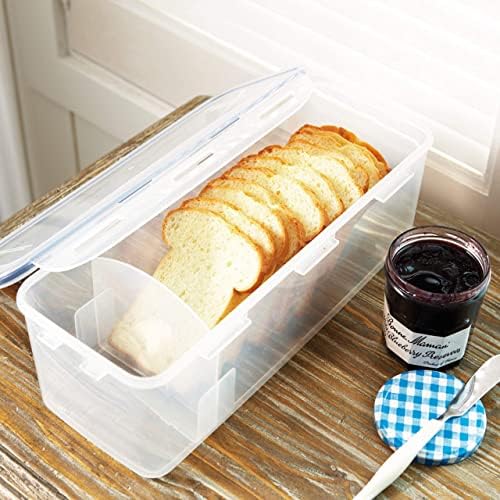 LocknLock Easy Essentials 21-Cup divided container with movable divider for flexible storage.