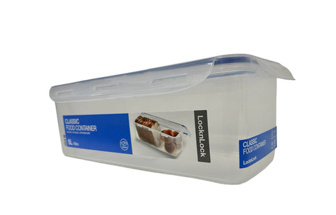 LocknLock Easy Essentials movable divider adapts space for jars and snacks.