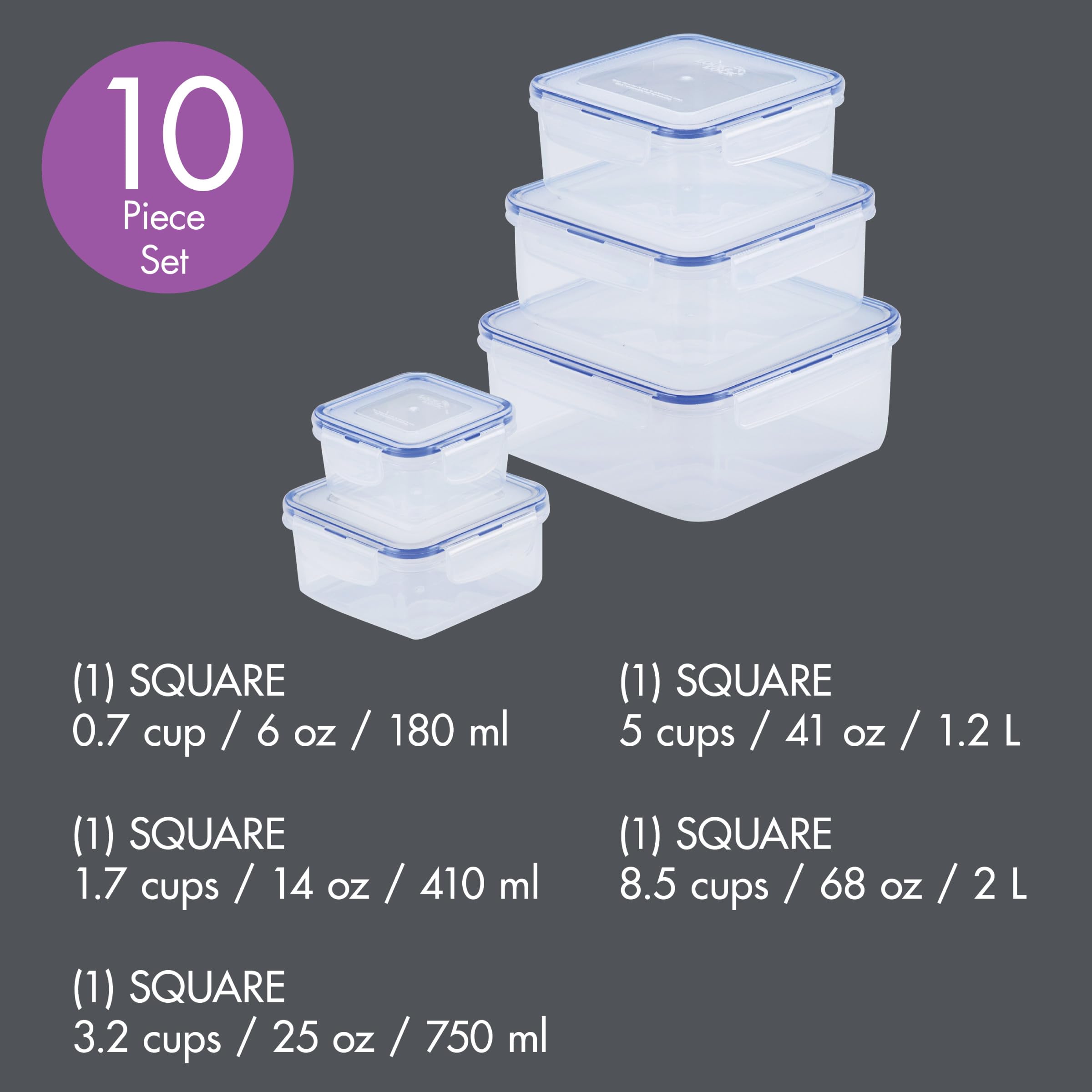 LocknLock Everyday Storage 41-ounce container ideal for snacks and sides.