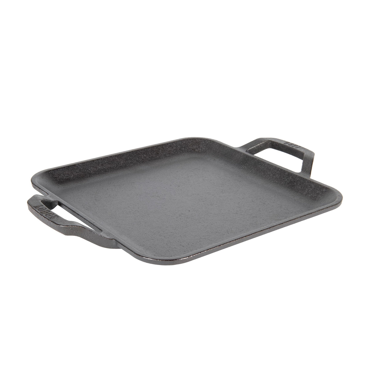 Lodge 11-inch square griddle top view for versatile indoor cooking