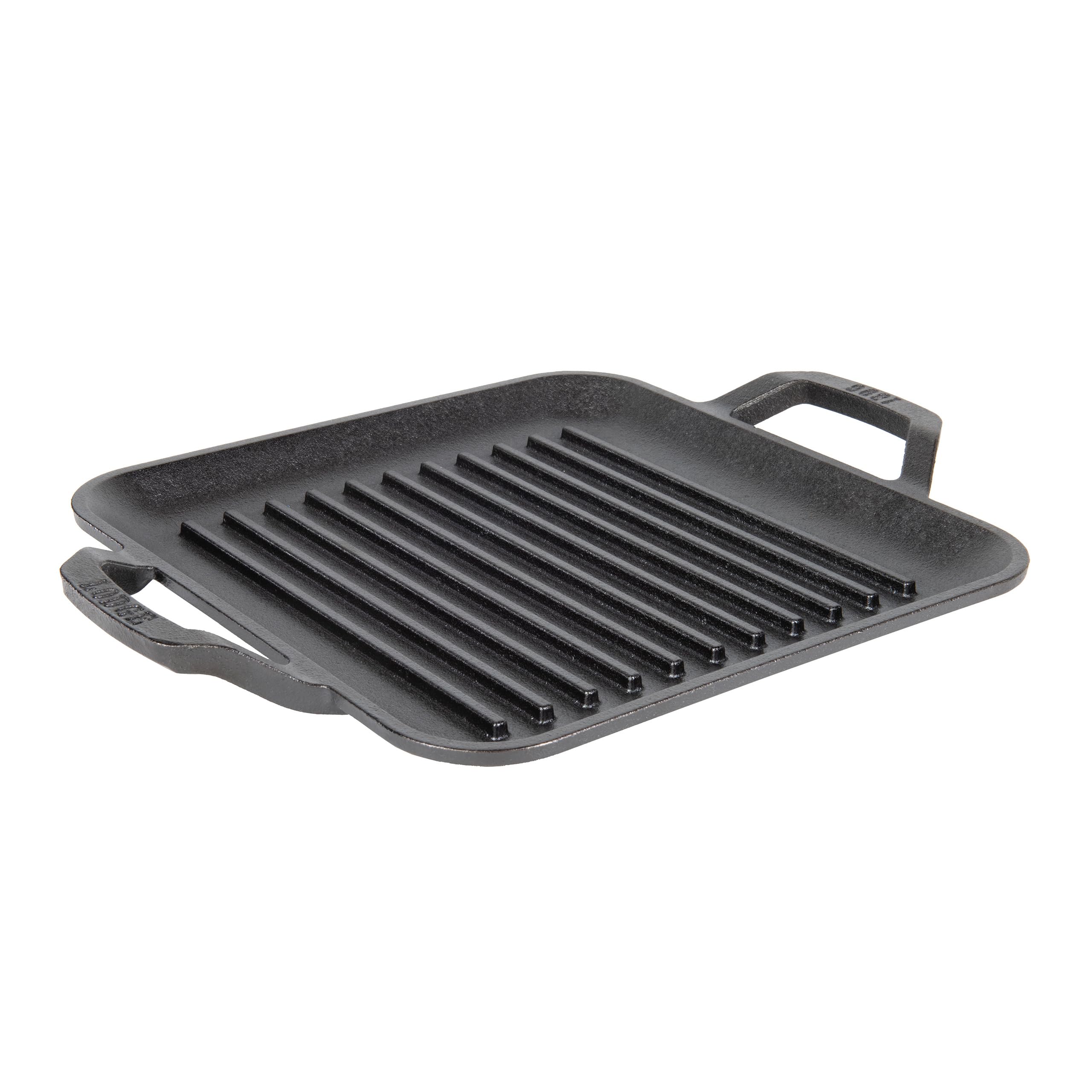 Lodge 11-inch square grill pan from Chef Collection for even searing