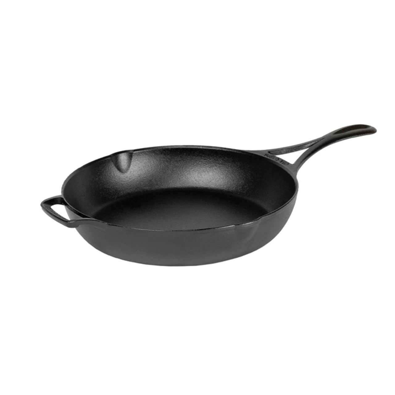 Lodge Blacklock 10.25-inch skillet top view showing natural nonstick potential for easy release