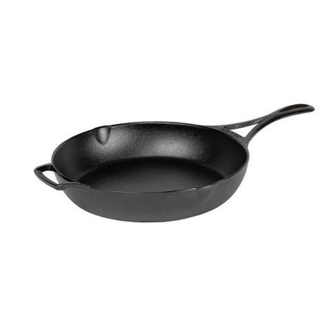 Lodge Blacklock 10.25-inch skillet top view showing natural nonstick potential for easy release
