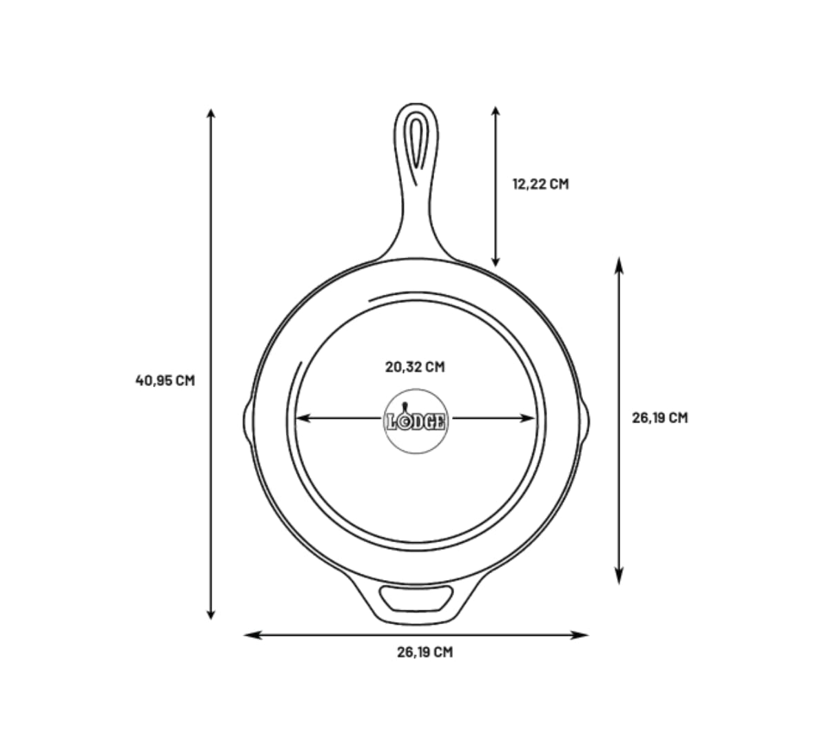 Lodge Sugar Skull skillet demonstrates heat retention for even cooking.