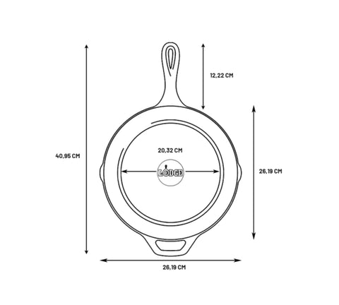 Lodge Sugar Skull skillet demonstrates heat retention for even cooking.