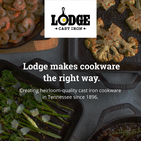 Lodge enamel grill pan care-cleaning shows rust-prevention and seasoning benefits.