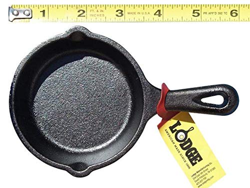 Lodge Mini Skillet Spoon Rest shown after use for easy clean up and storage.