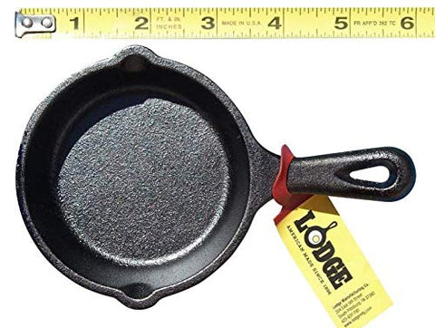 Lodge Mini Skillet Spoon Rest shown after use for easy clean up and storage.