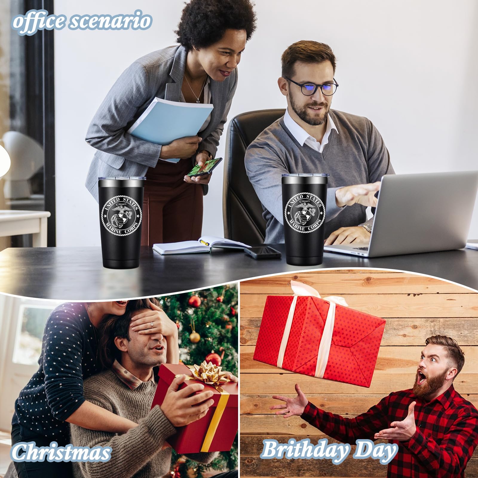 Loecuxe gift box packaging makes the ready-to-gift Marine Corps gift.
