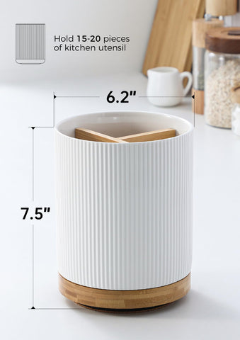 LoeJan utensil holder with removable dividers for quick sorting and cleaning