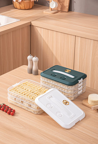 LOEZ 4-layer box demonstrates layered storage for meat and pasta