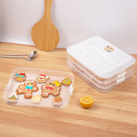 LOEZ dumpling container lid with buckle for freshness and odor control