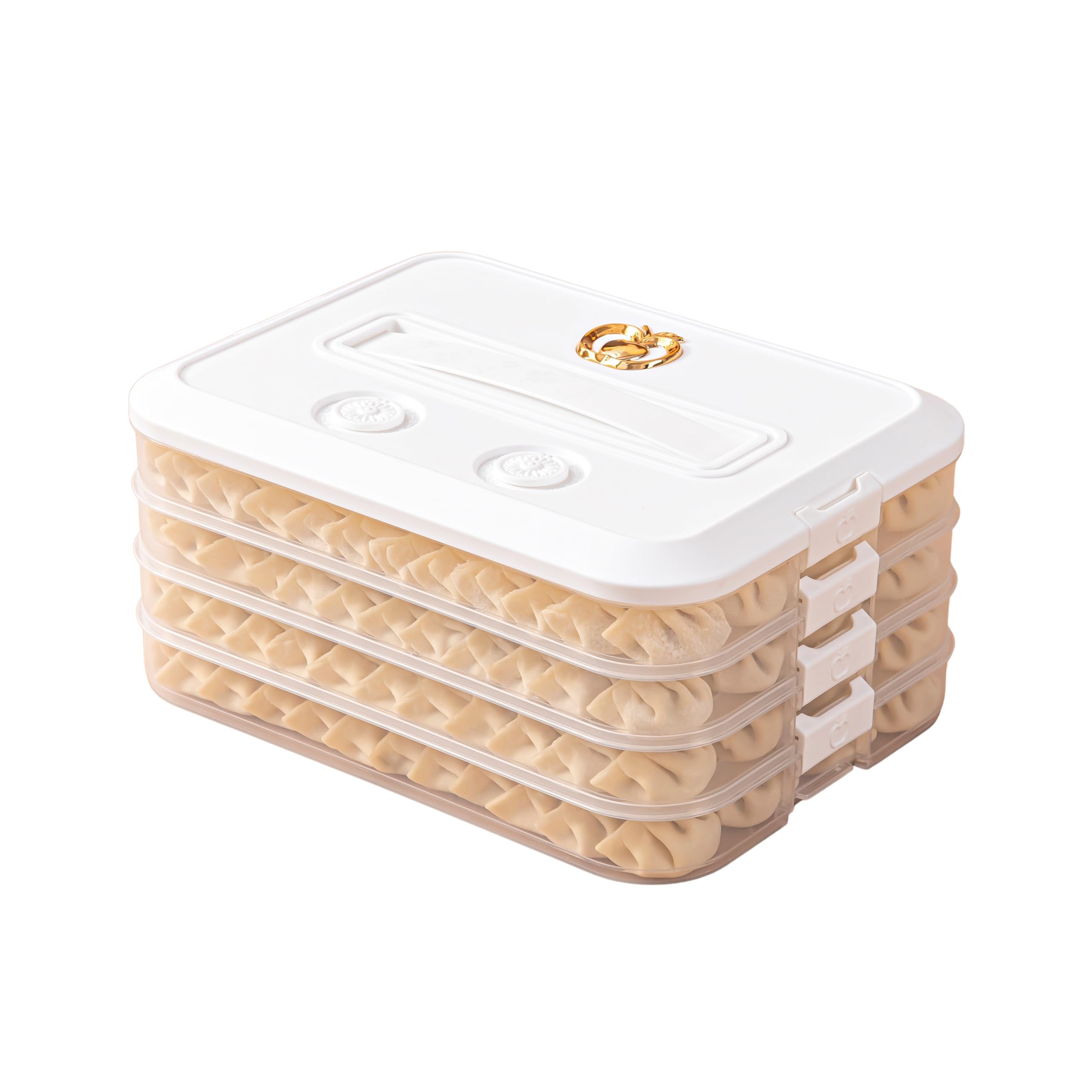 LOEZ 4-layer container top view highlights stackable design for organized snacking
