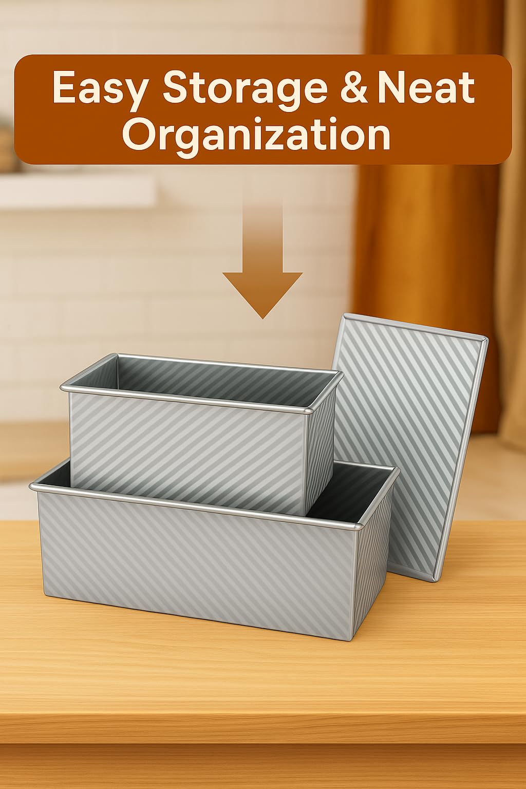 Logario pullman loaf pan lid sealed view demonstrates uniform square loaves